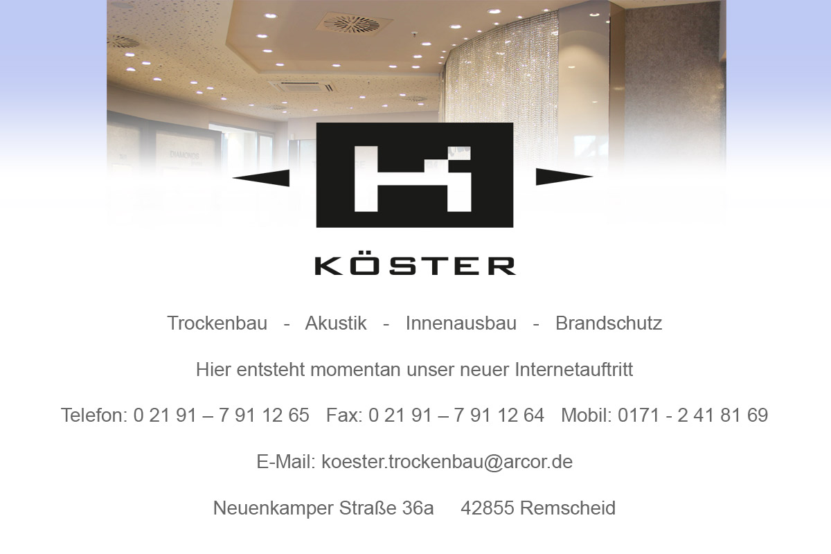 Thorsten Kster - Trockenbau - Kln